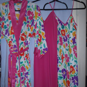 Vintage Dior 3-piece long nightgown set